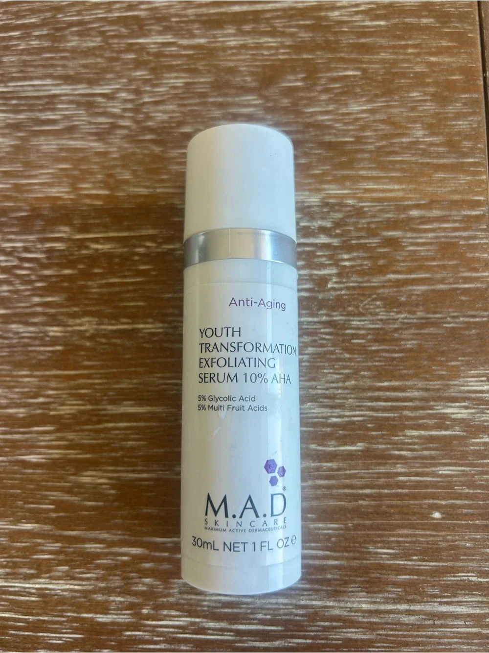 Used Once- Like New! MA.D. Youth Transformation Exfoliating Serum 10% AHA